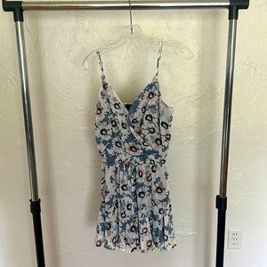 Blue Floral Romper, Medium